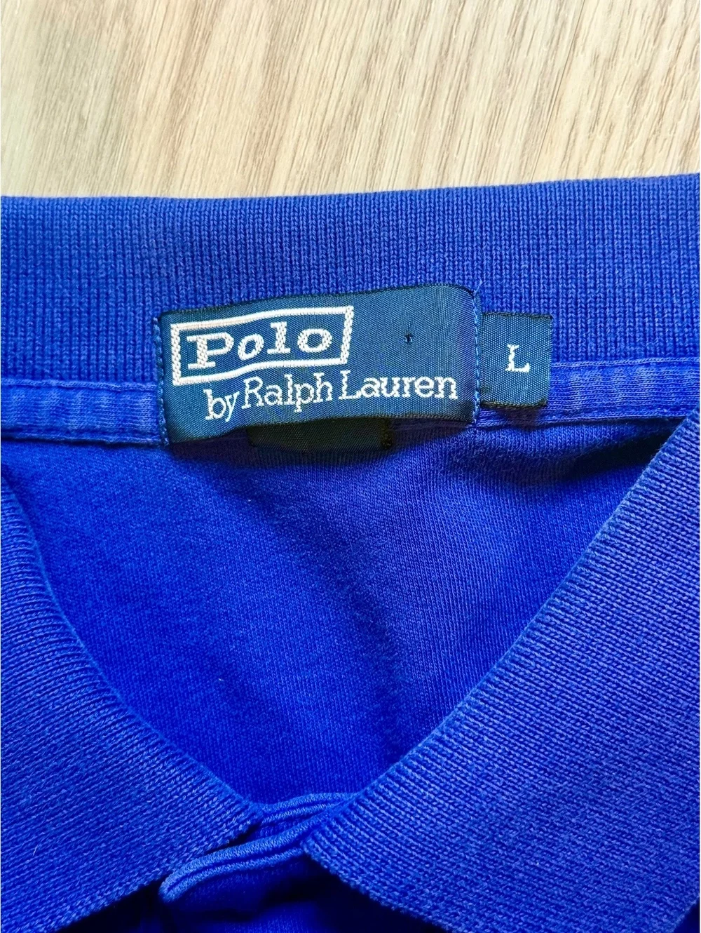 Vintage 90s Polo Ralph Lauren Men’s Polo Shirt Large Royal Blue Red Pony